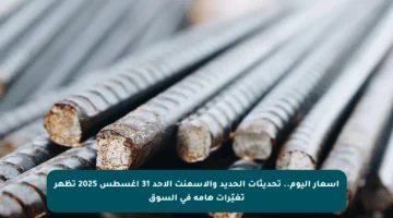 أسعار اليوم.. تحديثات الحديد والأسمنت الأحد 31 أغسطس 2025 تظهر تغيّرات هامة في السوق